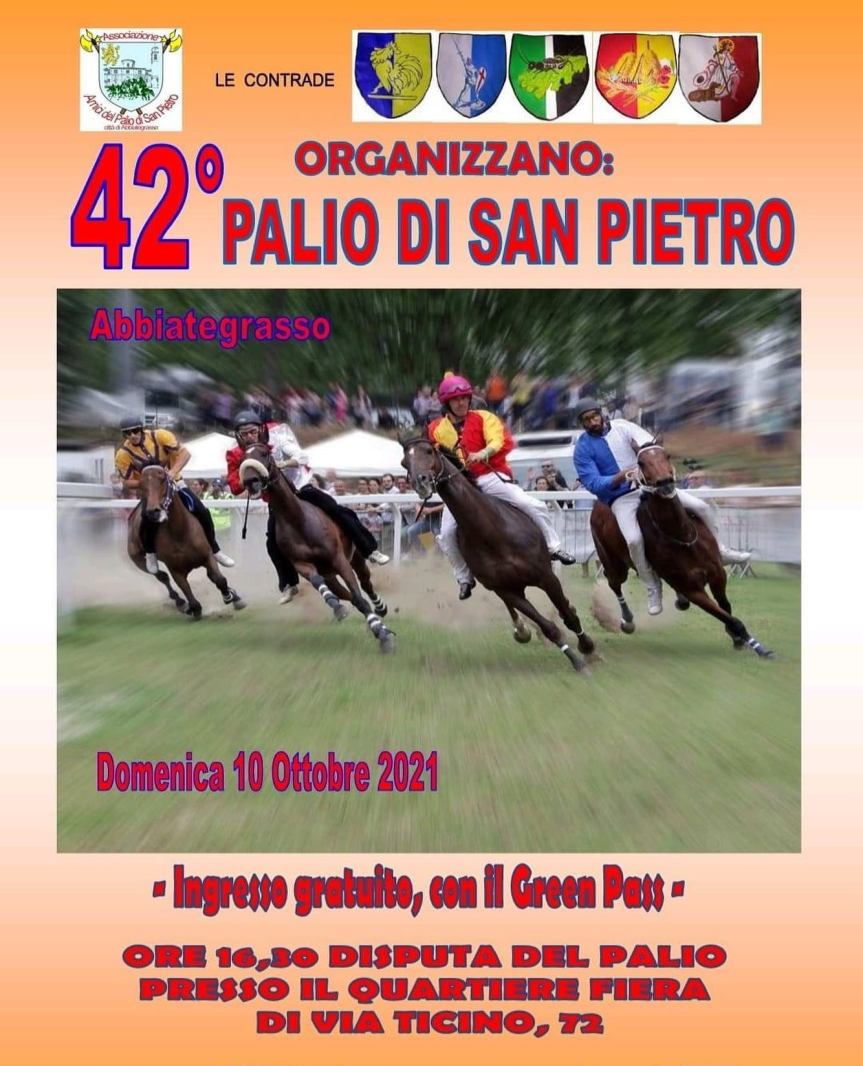 Palio di Abbiategrasso: Le accoppiate cavallo-fantino Contrada per Contrada per il Palio del&nbsp;10/10