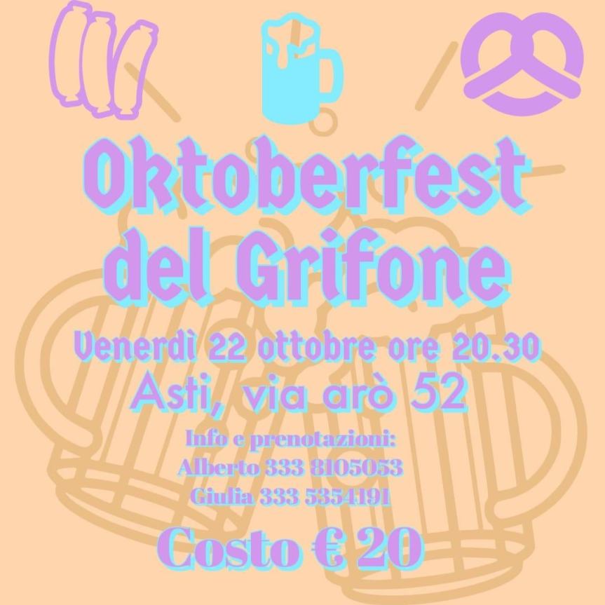 Palio di Asti, Borgo Santa Maria Nuova: 22/10 Oktober Fest del&nbsp;Grifone