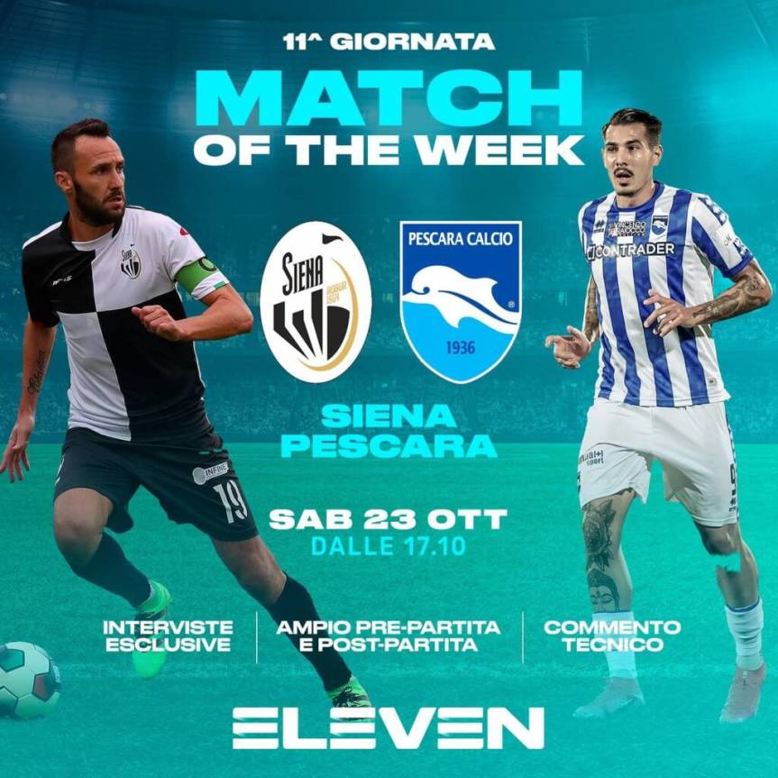 Siena, Acn Siena: Siena-Pescara è match of the&nbsp;week