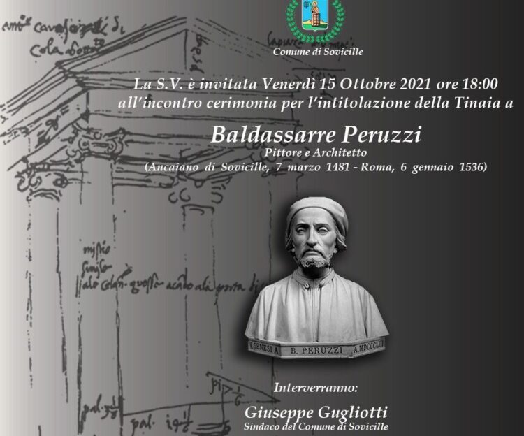 Provincia di Siena: Sovicille, cerimonia di intitolazione della Tinaia a Baldassarre&nbsp;Peruzzi