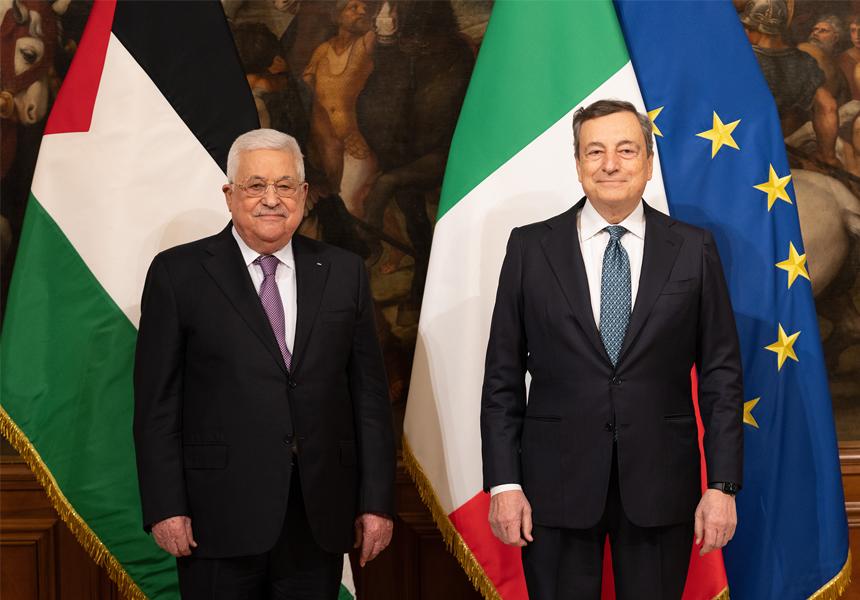 Italia: Il Presidente del Consiglio Draghi ha incontrato il Presidente palestinese Mahmoud&nbsp;Abbas