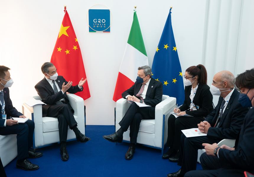 Italia: Il bilaterale del Presidente Draghi con il Ministro degli Esteri cinese Wang&nbsp;Yi
