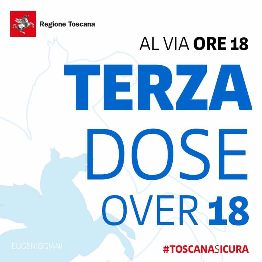 Toscana: Oggi 29/11 dalle 18.00 prenotazione vaccini anrti Covid per Over&nbsp;18