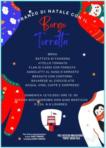 Palio di Asti, Comitato Palio Borgo Torretta: 12/12 Pranzo degli&nbsp;Auguri