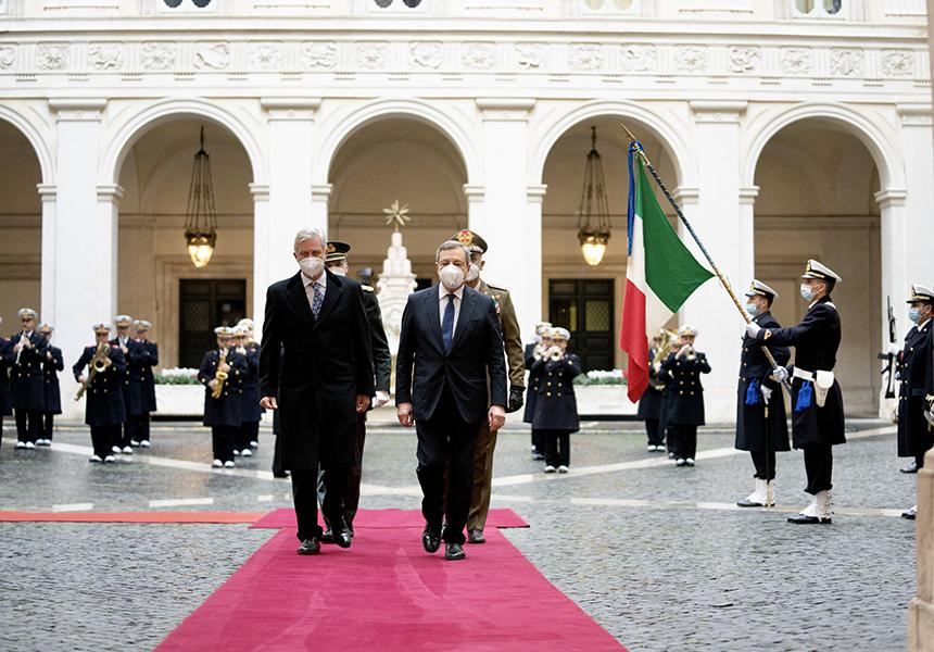 Italia: Il Presidente Draghi incontra S.M. il Re Filippo dei&nbsp;Belgi