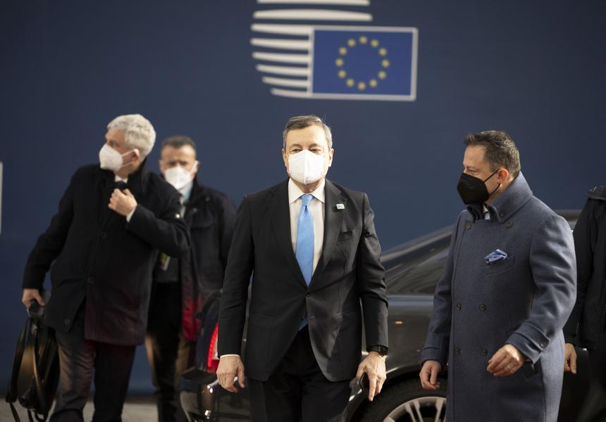 Italia: Draghi alla Riunione informale del Consiglio Europeo sulla crisi&nbsp;russo-ucraina