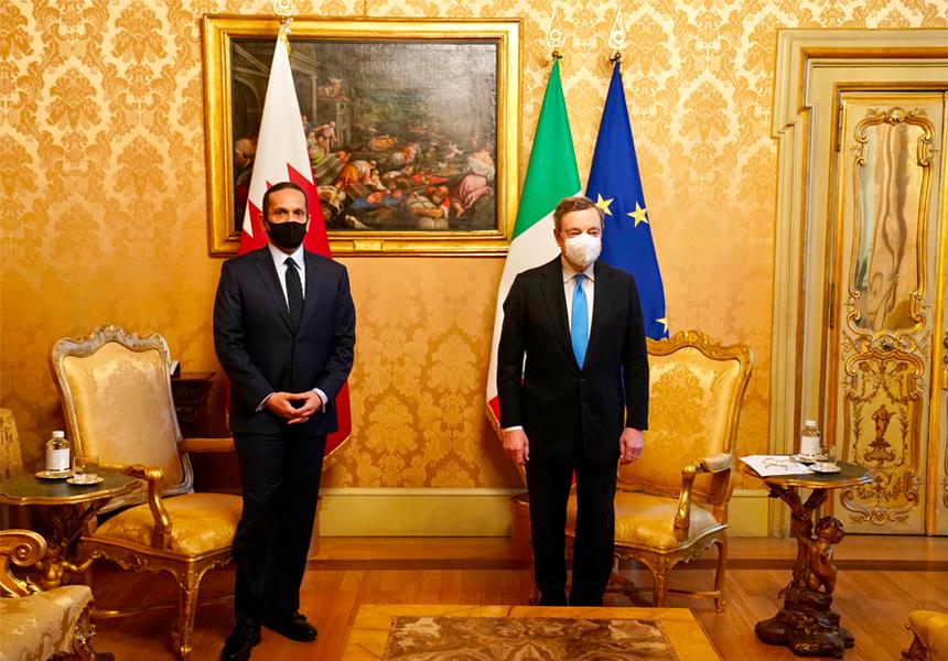 Italia: Il Presidente Draghi ha incontrato il vice primo ministro del Qatar Al&nbsp;Thani