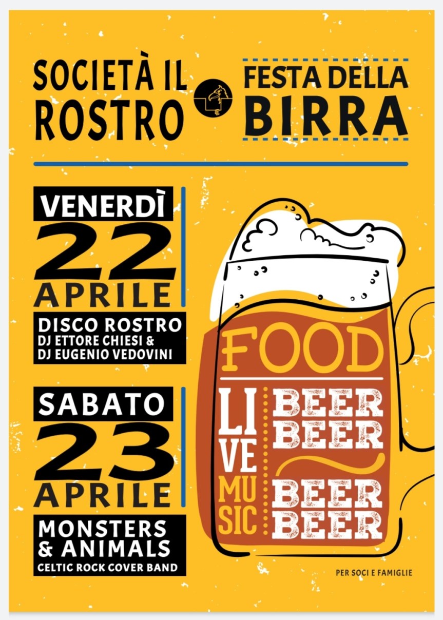 Siena, Contrada dell’Aquila: 22-23/04 Festa della&nbsp;Birra