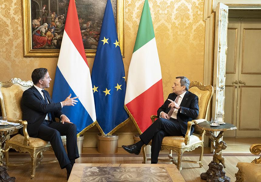 Italia: Il Presidente Draghi incontra il Primo Ministro olandese&nbsp;Rutte