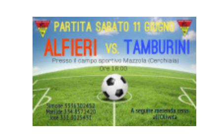 Siena, Contrada della Chiocciola: Partita di calcio “Alfieri-Tamburini”