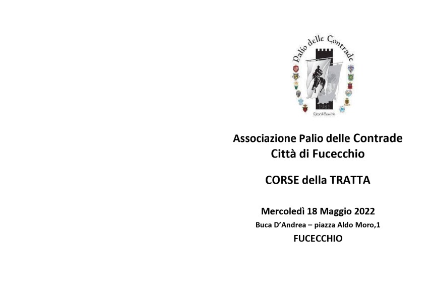Palio di Fucecchio: Oggi 17/05 ecco le batterie di domani&nbsp;18/05