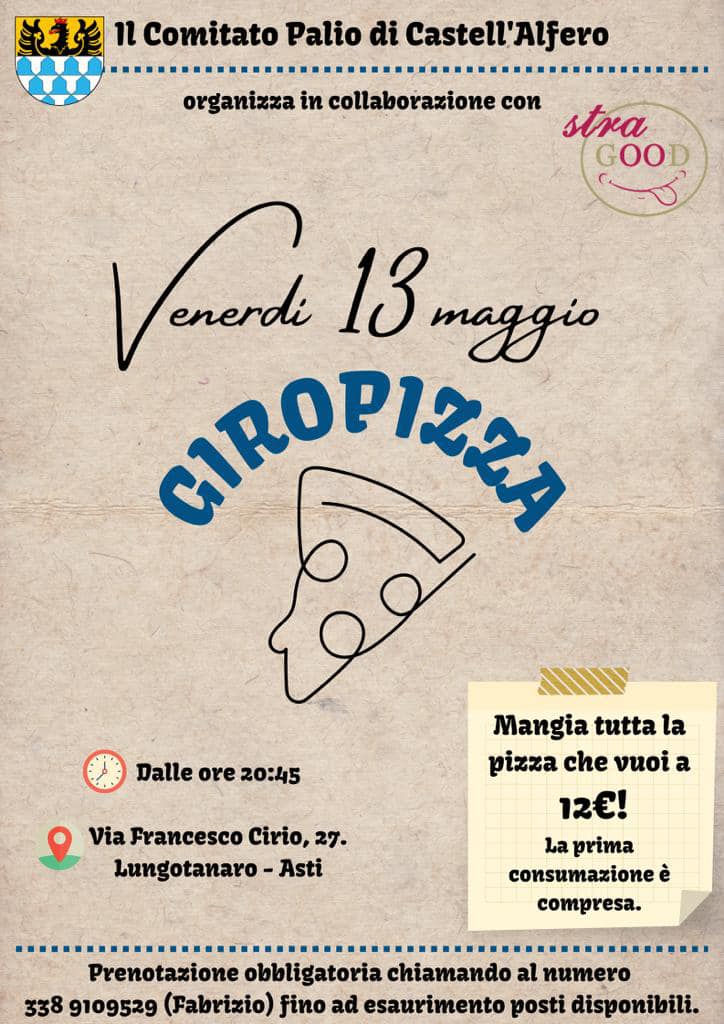Palio di Asti, Comitato Palio Castell’Alfero: 13/05&nbsp;Giropizza
