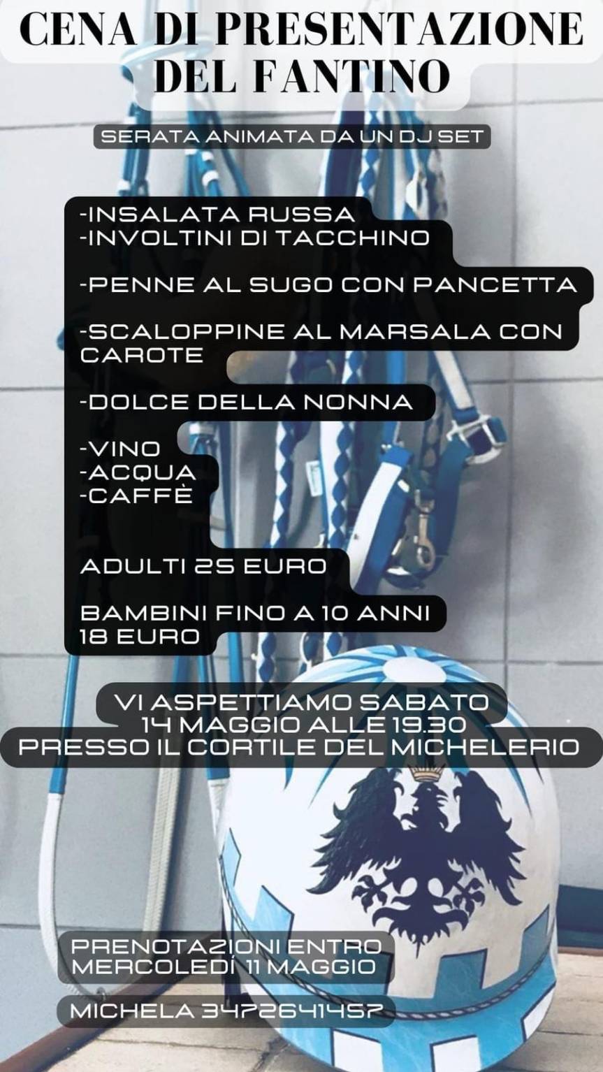 Palio di Asti, Comitato Palio Rione Cattedrale: 14/05 Cena di presentazione del fantino Dino Pes detto “Velluto”