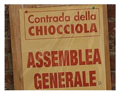 Siena, Contrada della Chiocciola: Domani 26/03 Assemblea Generale