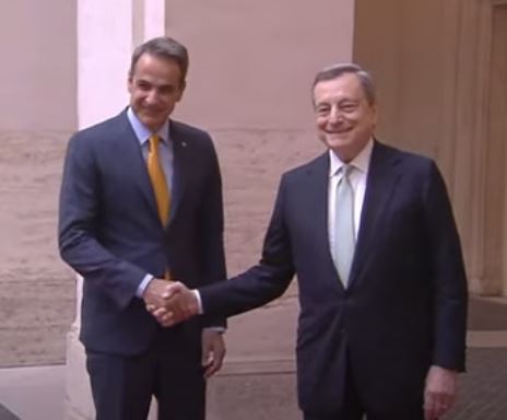 Italia: Il Presidente Draghi incontra il Primo Ministro della Repubblica&nbsp;ellenica