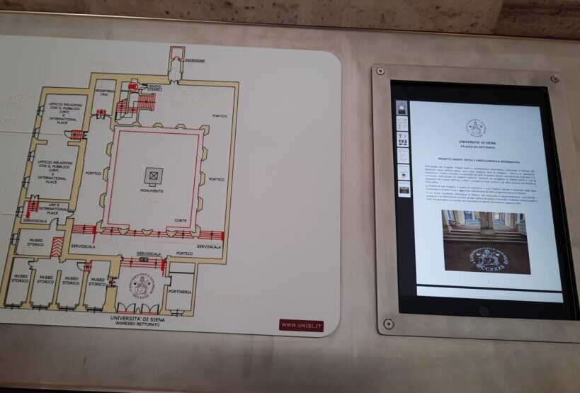 Siena: Inaugurate le mappe tattili nel Palazzo del&nbsp;Rettorato