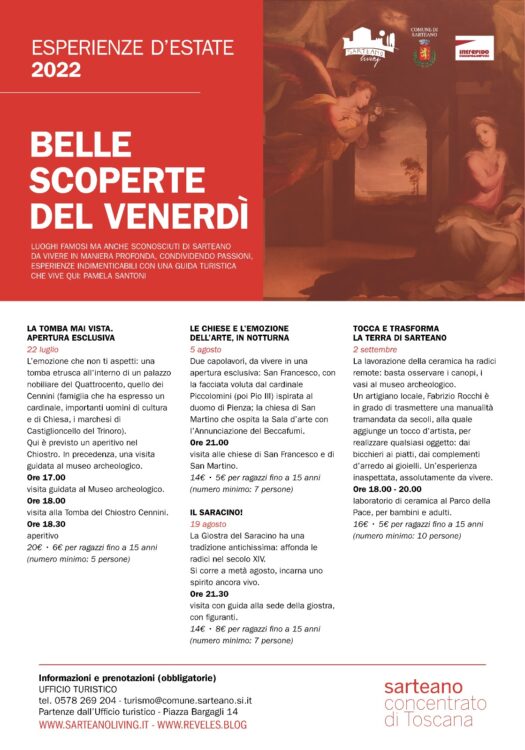 Provincia di Siena: Sarteano, da domani 22/07 Belle Scoperte del&nbsp;Venerdì