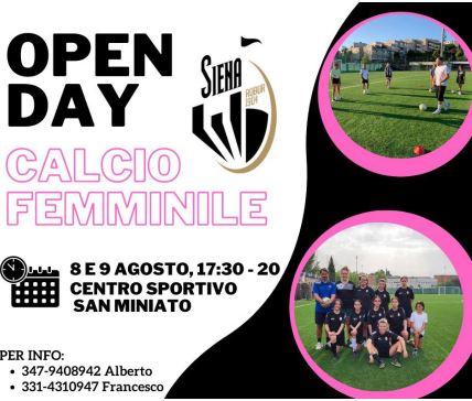 Siena, Acr Siena, Siena Femminile:  08-09/08 Open&nbsp;Day