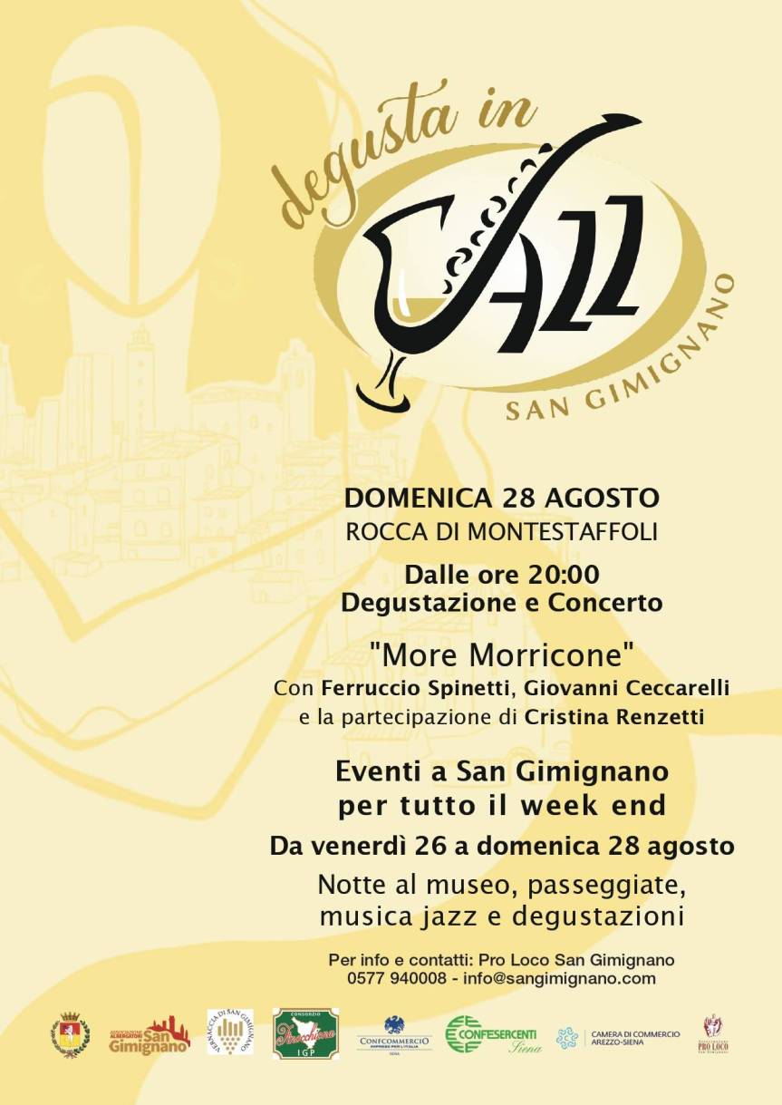 Provincia di Siena: A San Gimignano arriva Degusta in&nbsp;Jazz