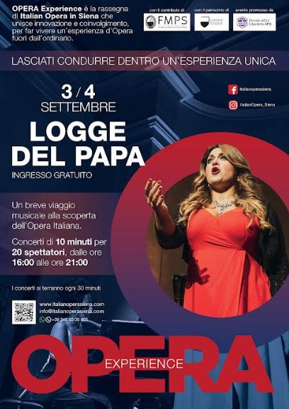Siena, Opera Experience alle Logge del Papa: Numerosi concerti d’Opera di 10 minuti per 20&nbsp;spettatori