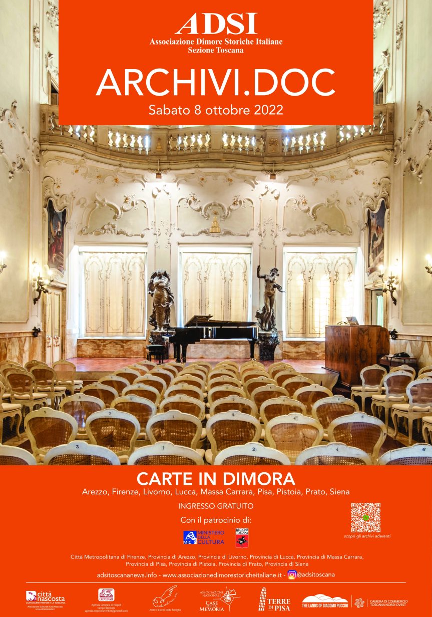 Siena: Archivi.doc torna a tempo di musica, sabato 08/10 si aprono le dimore&nbsp;storiche