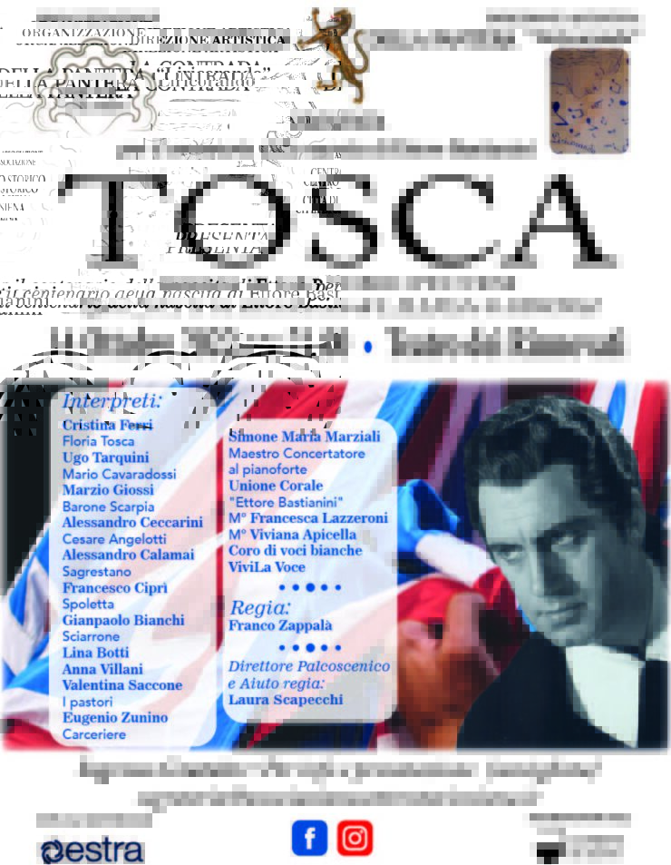 Siena e la Pantera celebrano Bastianini con “La Tosca”. Vannuccini: “Raccolta fondi per le&nbsp;Contrade”