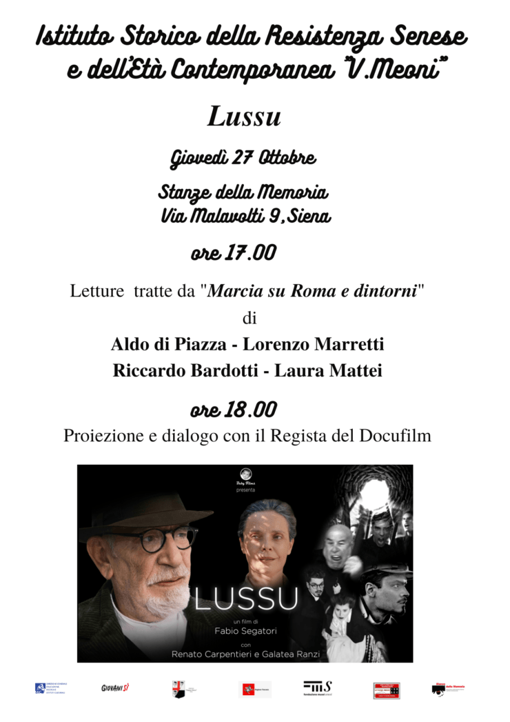 Siena: Nelle Stanze della Memoria un evento dedicato a Emilio&nbsp;Lussu
