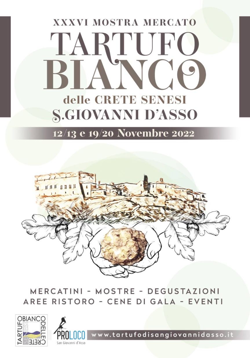 Provincia di Siena: Tutto pronto per la Mostra Mercato del Tartufo Bianco delle Crete Senesi