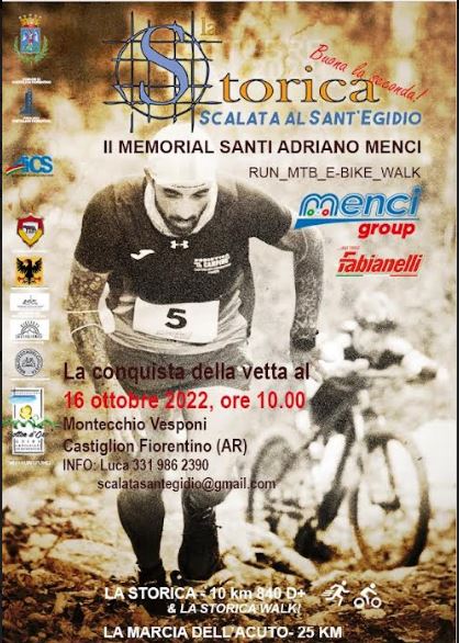 Palio di Castiglion Fiorentino, Rione Porta Romana: La Scalata al Sant’Egidio chiama alle armi podisti e&nbsp;bikers