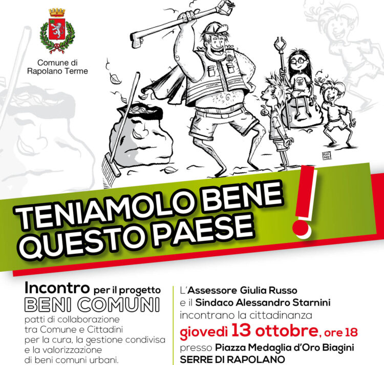 Provincia di Siena: Il progetto sulla cura dei beni comuni fa tappa a Serre di&nbsp;Rapolano