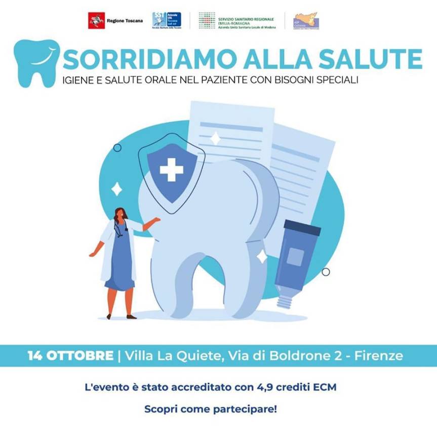 Toscana: Asl capofila del convegno conclusivo del progetto “Sorridiamo alla salute” per la cura della salute orale nei pazienti&nbsp;fragili