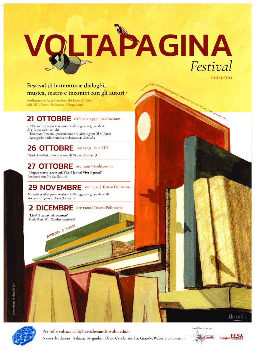 Provincia di Siena: Nasce “Voltapagina”, il festival letterario del Liceo&nbsp;“Volta”