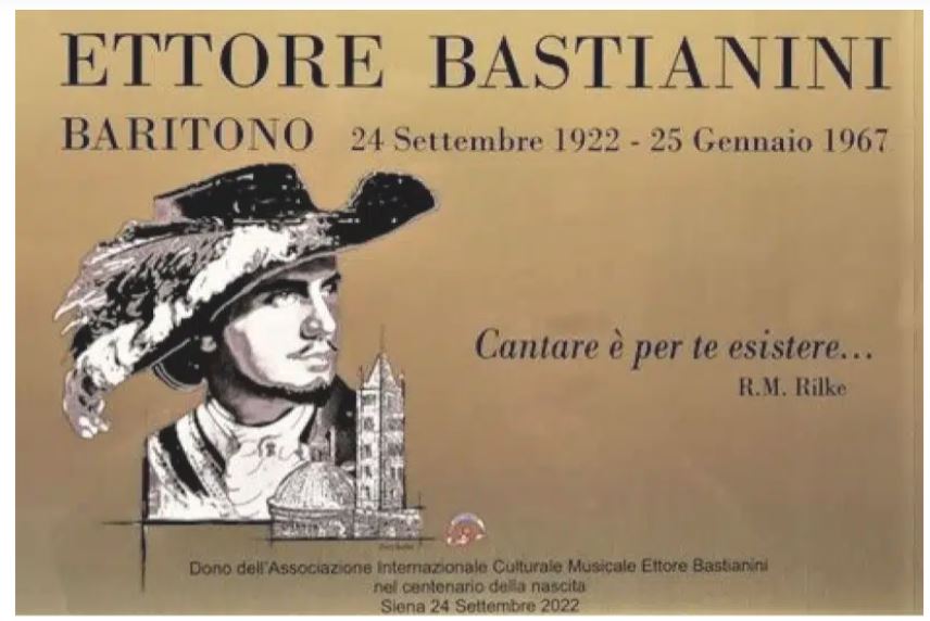 Siena: Intitolazione del Foyer del Teatro dei Rinnovati a Ettore Bastianini con posa della targa di Alberto&nbsp;Zucchetta