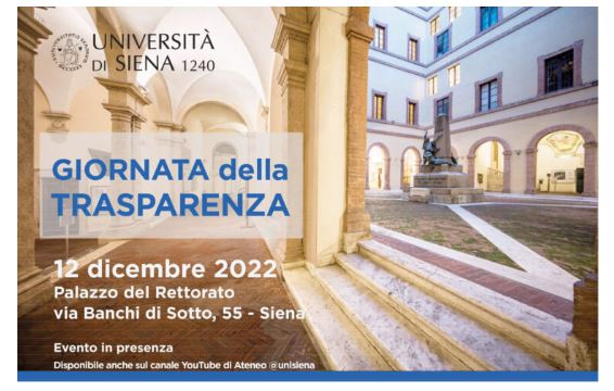 Siena: Si celebra la “Giornata della Trasparenza”&nbsp;all’Università