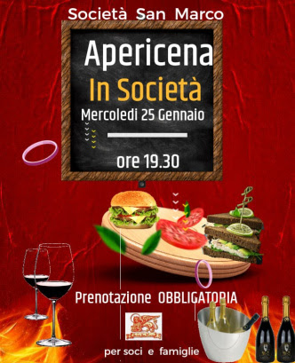 Siena, Contrada della Chiocciola: 25/01 Apericena in&nbsp;Società