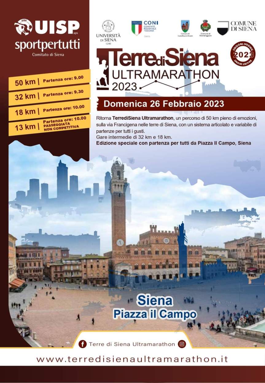 Siena: Regolamento Terre di Siena Ultramarathon del&nbsp;26/02