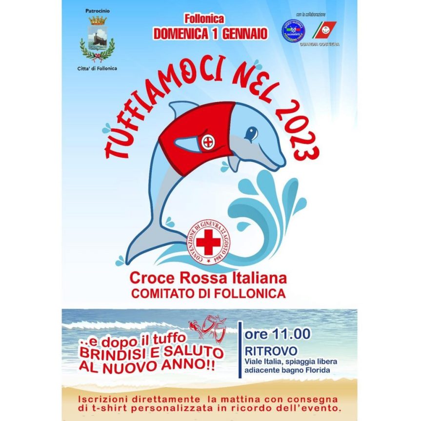 Toscana: Follonica, un tuffo in mare per dare il benvenuto al nuovo&nbsp;anno