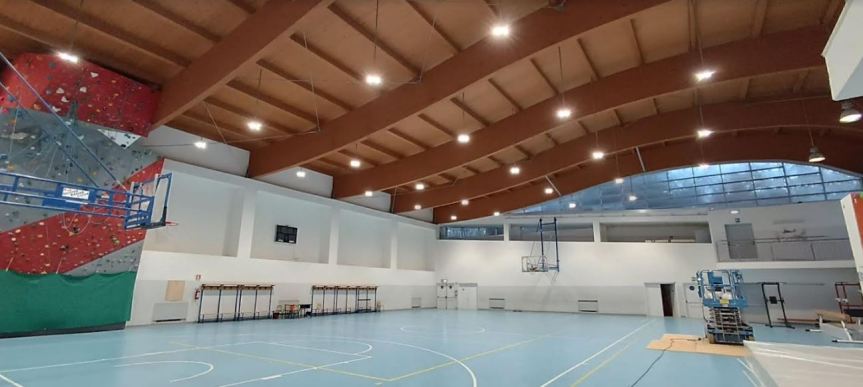 Siena: Nuova illuminazione nella palestra della scuola&nbsp;Mattioli