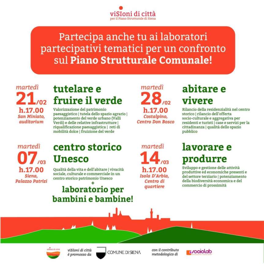 Siena: Prosegue il percorso di “viSIoni di&nbsp;città”