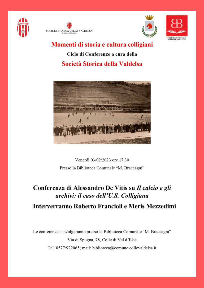 Provincia di Siena: “Il calcio e gli archivi. Il caso dell’U.S.&nbsp;Colligiana”