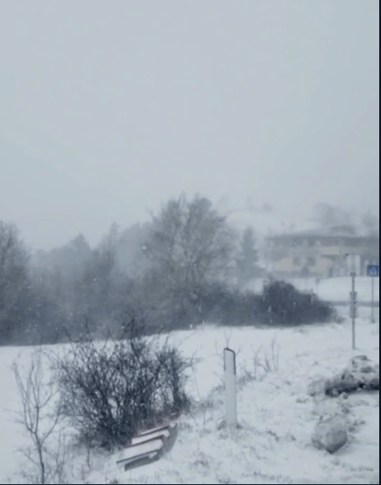 Toscanma: Neve, esteso il codice giallo per le zone appenniniche fino a domani martedì 10&nbsp;dicembre