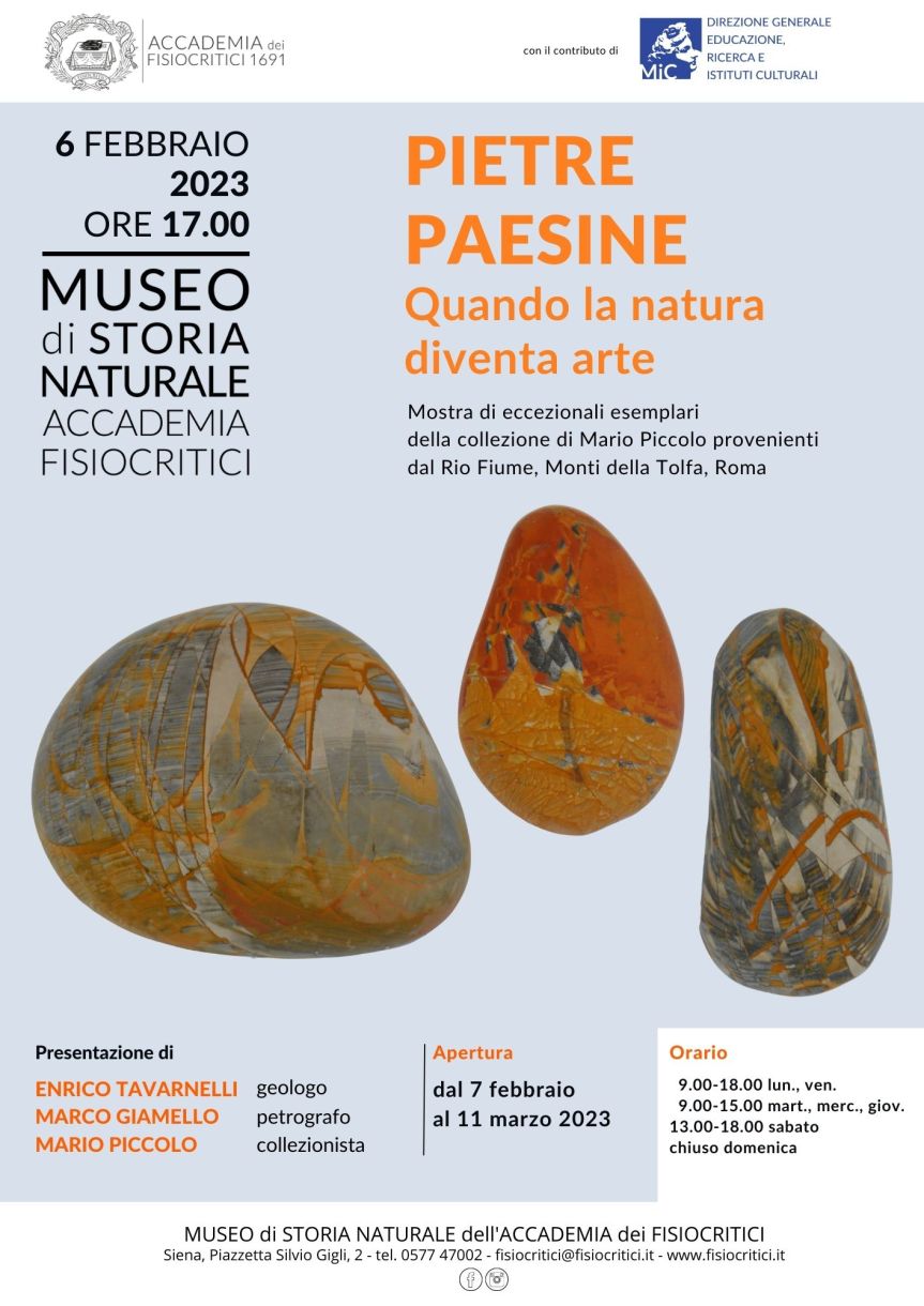 Siena, “Pietre paesine: Quando la natura diventa arte”, la mostra all’Accademia dei&nbsp;Fisiocritici