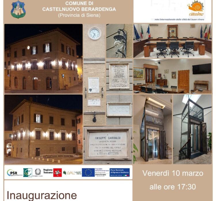 Provincia di Siena: Castelnuovo Berardenga: Presentato il nuovo look del palazzo&nbsp;comunale