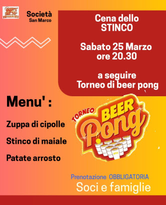 Siena, Contrada della Chiocciola: 25/03 Cena dello&nbsp;Stinco