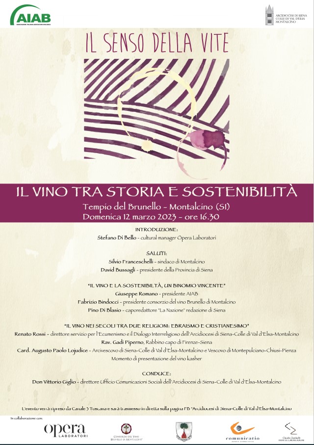 Provincia di Siena, Montalcino: Vino e religione, confronto tra il cardinale Lojudice e il rabbino&nbsp;Piperno