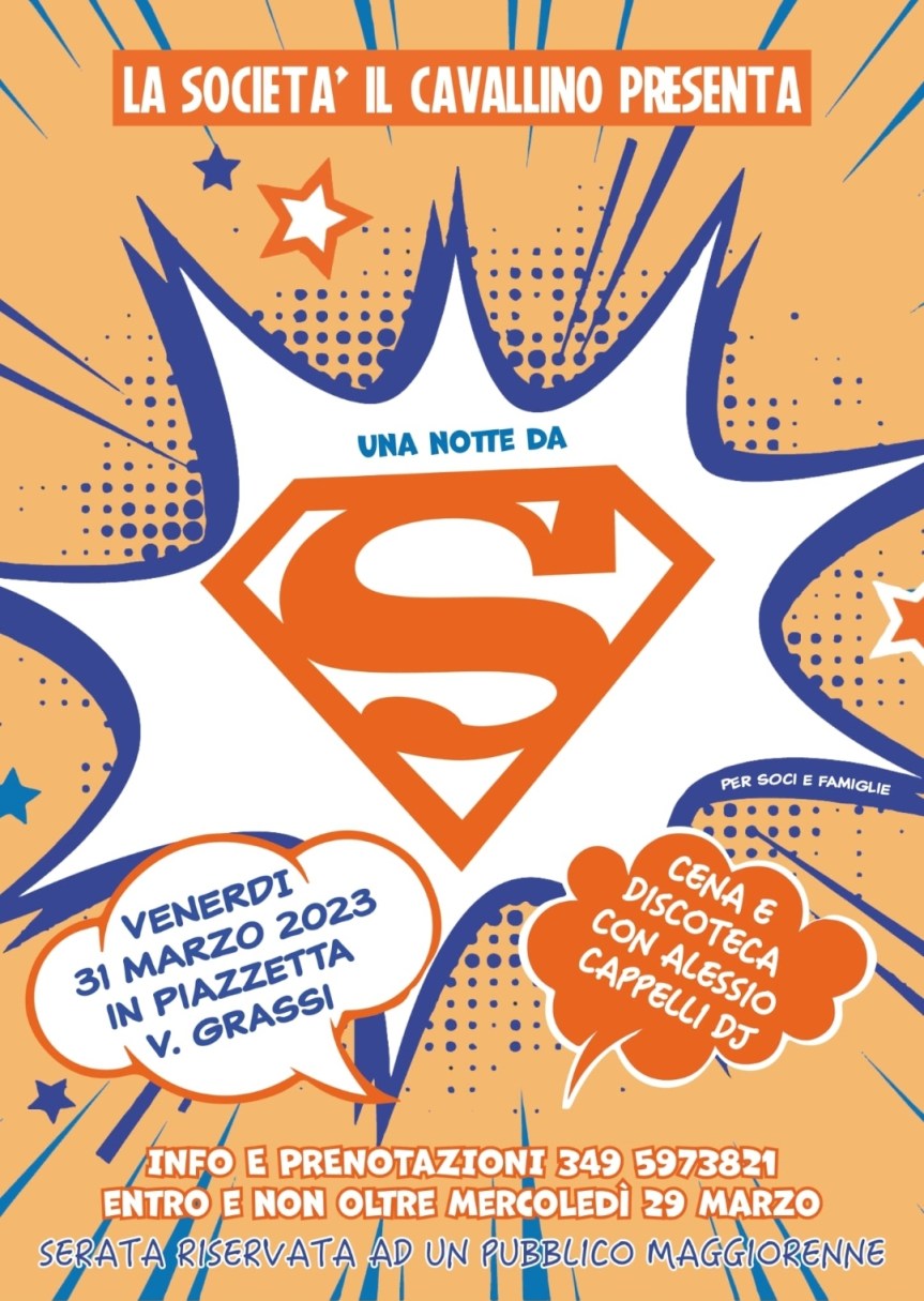 Siena, Contrada del Leocorno: 31/03 “Una serata da&nbsp;supereroi”
