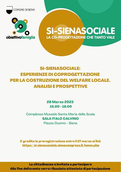 Siena: Si-Siena Sociale, arriva il convegno sul Terzo Settore aperto alla&nbsp;città