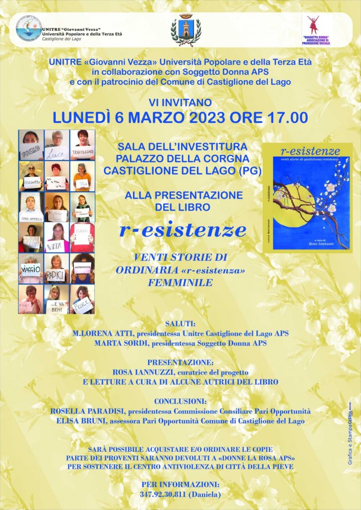 Toscana: Venti storie di ordinaria “r-esistenza” femminile presentate in onore della Giornata della&nbsp;donna