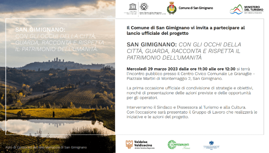 Provincia di Siena: San Gimignano, dal Ministero del Turismo risorse per valorizzare la città insieme agli&nbsp;operatori
