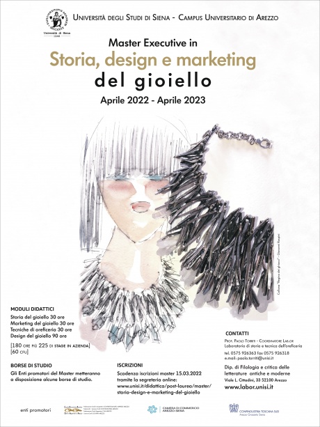 Siena: Master in “Storia, design e marketing del gioiello”, aperte le iscrizioni al corso organizzato&nbsp;dall’Università